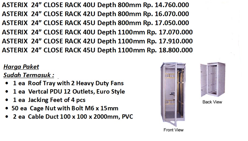 asterix rack paket murah 24 inch